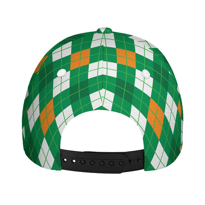 Saint Patrick's Day Argyle Pattern Print Baseball Cap