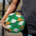 Saint Patrick's Day Argyle Pattern Print Basketball