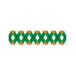 Saint Patrick's Day Argyle Pattern Print Bed Runner