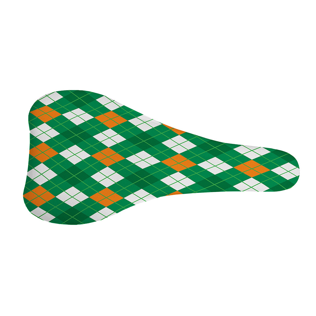 Saint Patrick's Day Argyle Pattern Print Bicycle Seat Cover