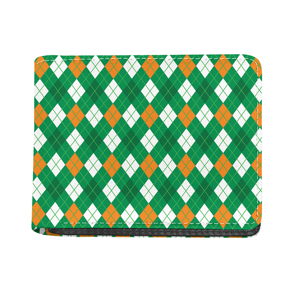 Saint Patrick's Day Argyle Pattern Print Bifold Wallet