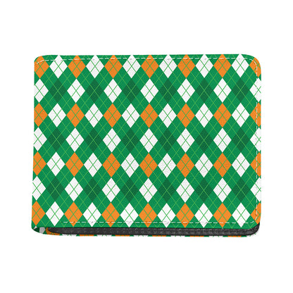 Saint Patrick's Day Argyle Pattern Print Bifold Wallet