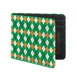 Saint Patrick's Day Argyle Pattern Print Bifold Wallet
