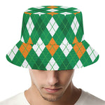 Saint Patrick's Day Argyle Pattern Print Bucket Hat