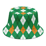 Saint Patrick's Day Argyle Pattern Print Bucket Hat