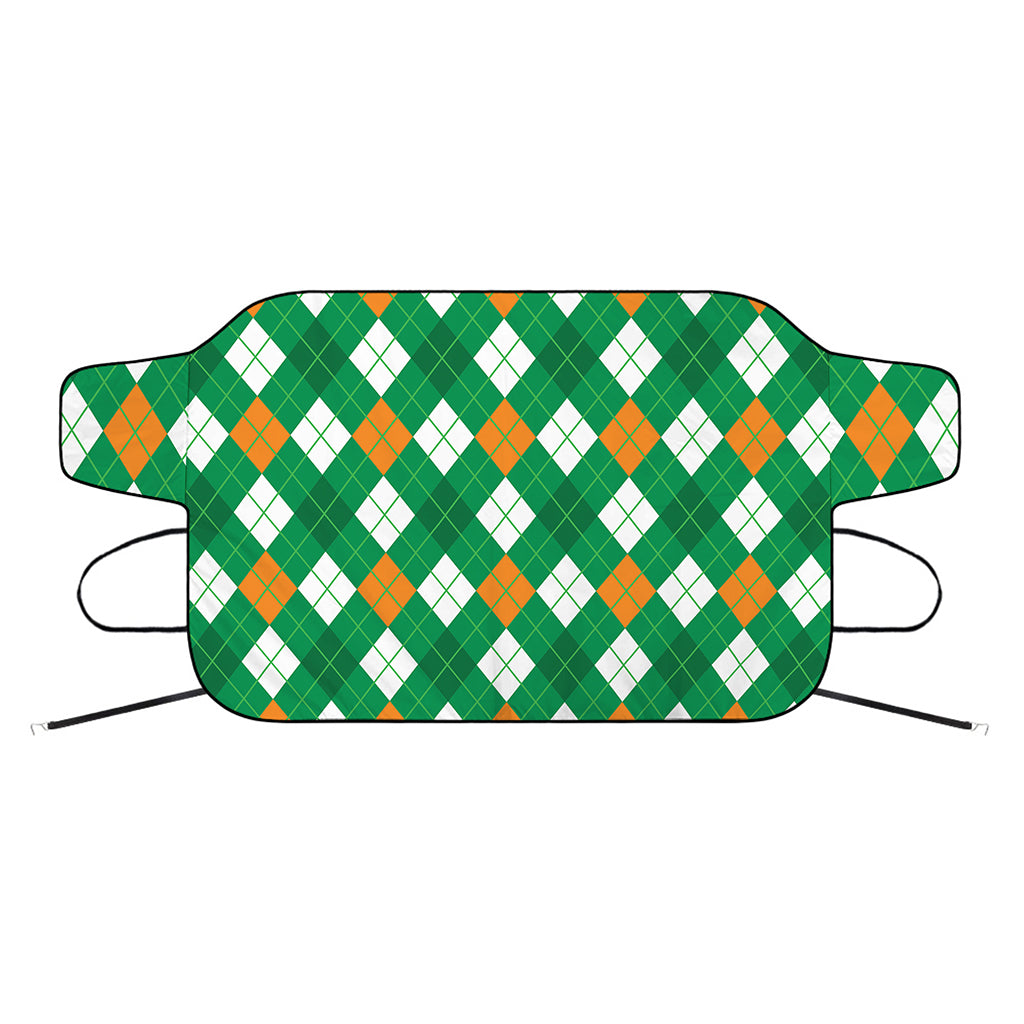 Saint Patrick's Day Argyle Pattern Print Car Windshield Snow Cover