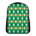 Saint Patrick's Day Argyle Pattern Print Casual Backpack