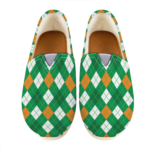 Saint Patrick's Day Argyle Pattern Print Casual Shoes