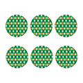 Saint Patrick's Day Argyle Pattern Print Coaster Set