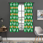 Saint Patrick's Day Argyle Pattern Print Curtain