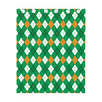 Saint Patrick's Day Argyle Pattern Print Curtain