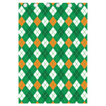 Saint Patrick's Day Argyle Pattern Print Curtain