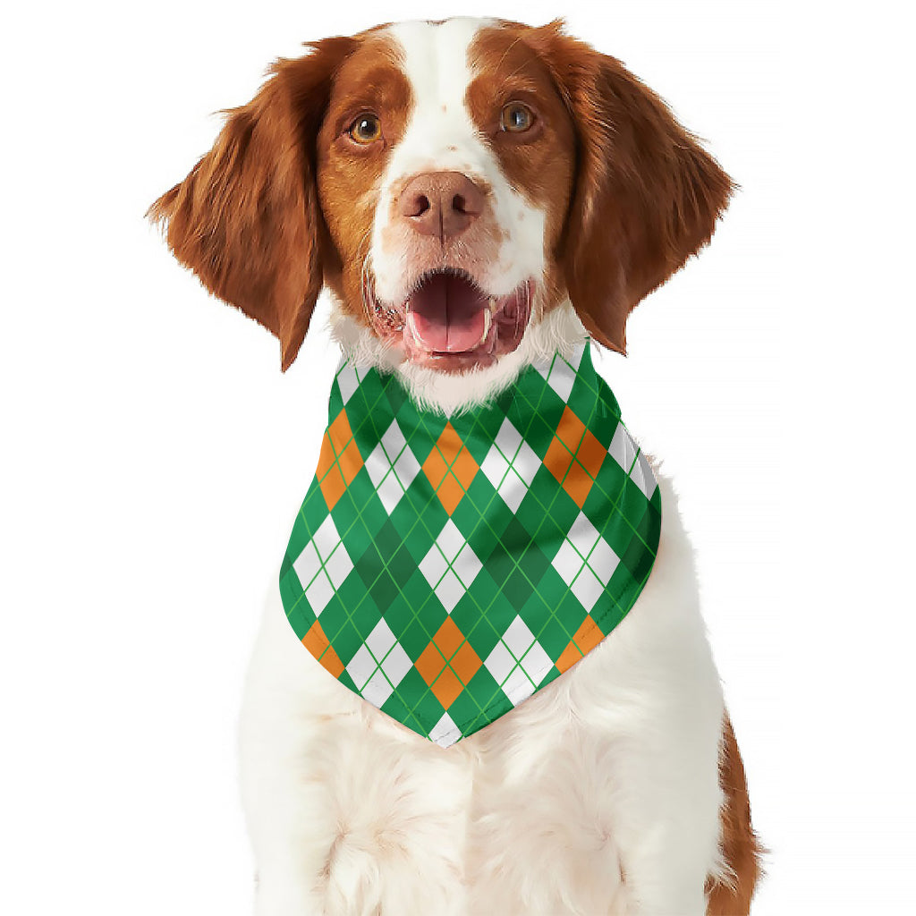 Saint Patrick's Day Argyle Pattern Print Dog Bandana