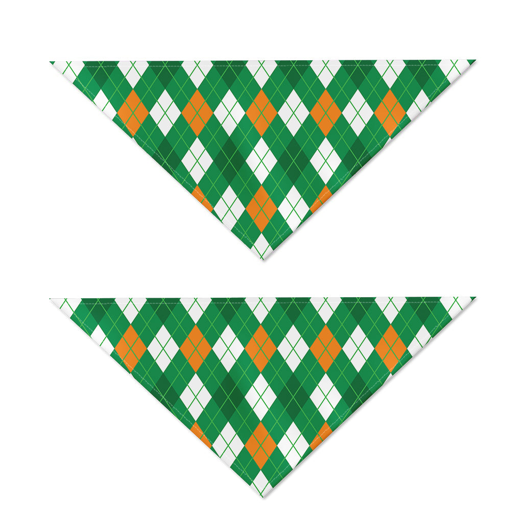 Saint Patrick's Day Argyle Pattern Print Dog Bandana