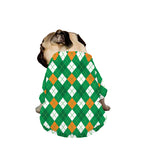 Saint Patrick's Day Argyle Pattern Print Dog Zip Up Jacket