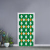 Saint Patrick's Day Argyle Pattern Print Door Sticker