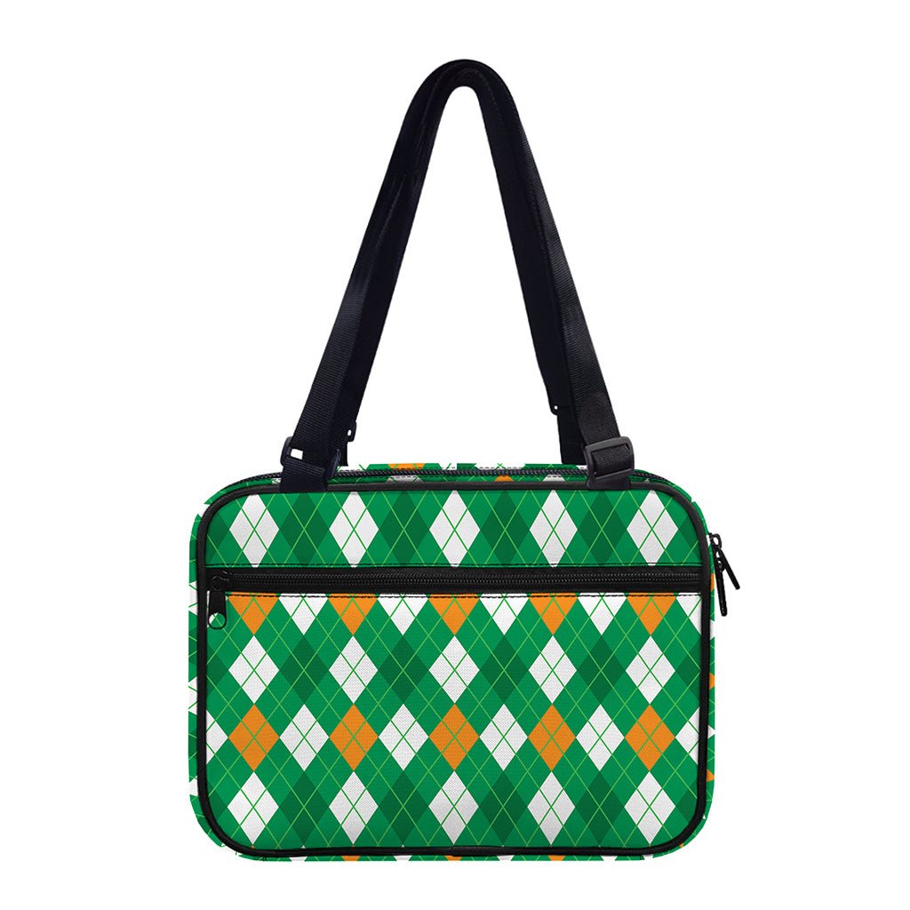Saint Patrick's Day Argyle Pattern Print Double Strap Bible Bag