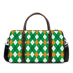Saint Patrick's Day Argyle Pattern Print Duffle Bag