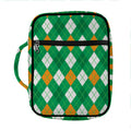 Saint Patrick's Day Argyle Pattern Print Front Pocket Bible Bag