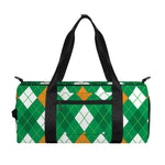 Saint Patrick's Day Argyle Pattern Print Gym Bag