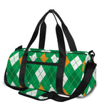 Saint Patrick's Day Argyle Pattern Print Gym Bag