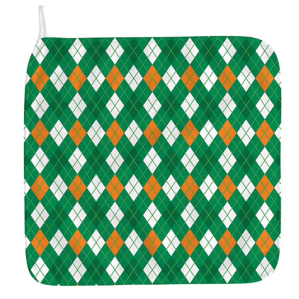 Saint Patrick's Day Argyle Pattern Print Hand Towel