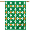 Saint Patrick's Day Argyle Pattern Print House Flag