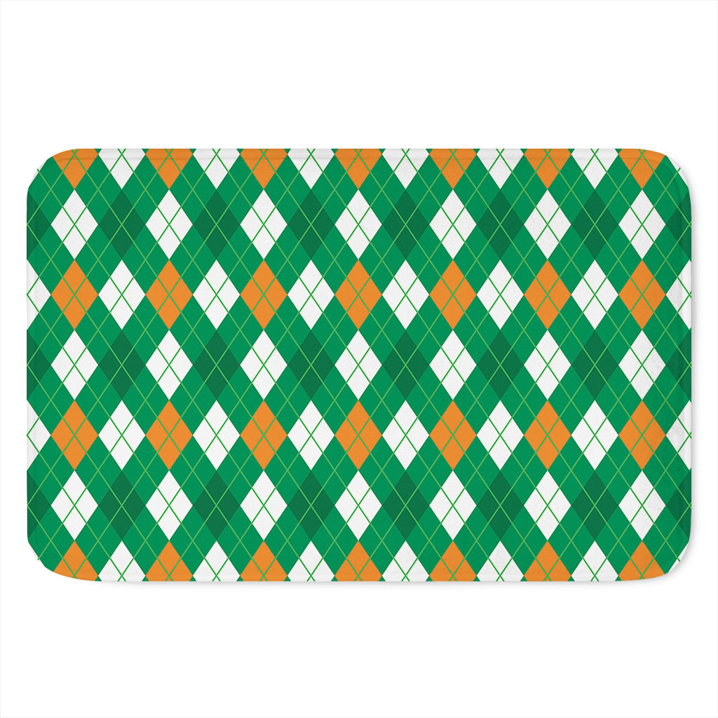 Saint Patrick's Day Argyle Pattern Print Indoor Door Mat
