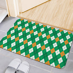 Saint Patrick's Day Argyle Pattern Print Indoor Door Mat