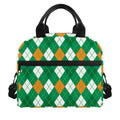 Saint Patrick's Day Argyle Pattern Print Insulated Lunch Bag