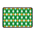 Saint Patrick's Day Argyle Pattern Print Kitchen Mat