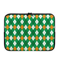 Saint Patrick's Day Argyle Pattern Print Laptop Sleeve