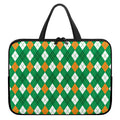 Saint Patrick's Day Argyle Pattern Print Laptop Sleeve With Handle