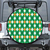 Saint Patrick's Day Argyle Pattern Print Leather Spare Tire Cover