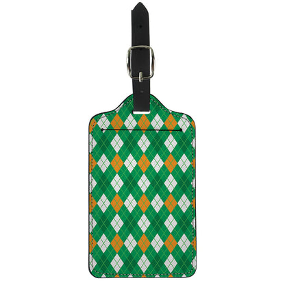 Saint Patrick's Day Argyle Pattern Print Luggage Tag