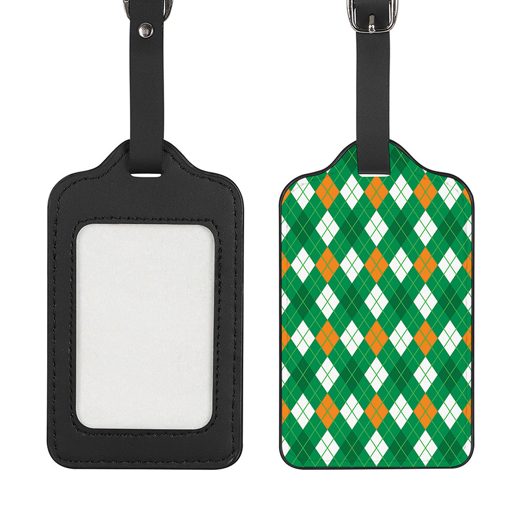 Saint Patrick's Day Argyle Pattern Print Luggage Tag