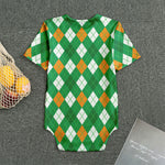Saint Patrick's Day Argyle Pattern Print Men's Bodysuit