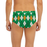 Saint Patrick's Day Argyle Pattern Print Men's Briefs