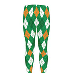 Saint Patrick's Day Argyle Pattern Print Men's leggings