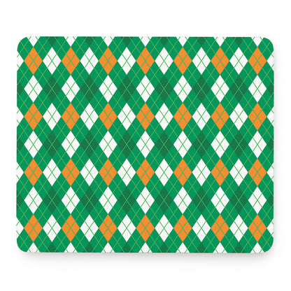 Saint Patrick's Day Argyle Pattern Print Mouse Pad