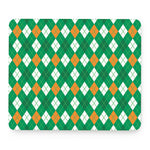 Saint Patrick's Day Argyle Pattern Print Mouse Pad