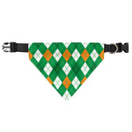 Saint Patrick's Day Argyle Pattern Print Over The Collar Dog Bandana
