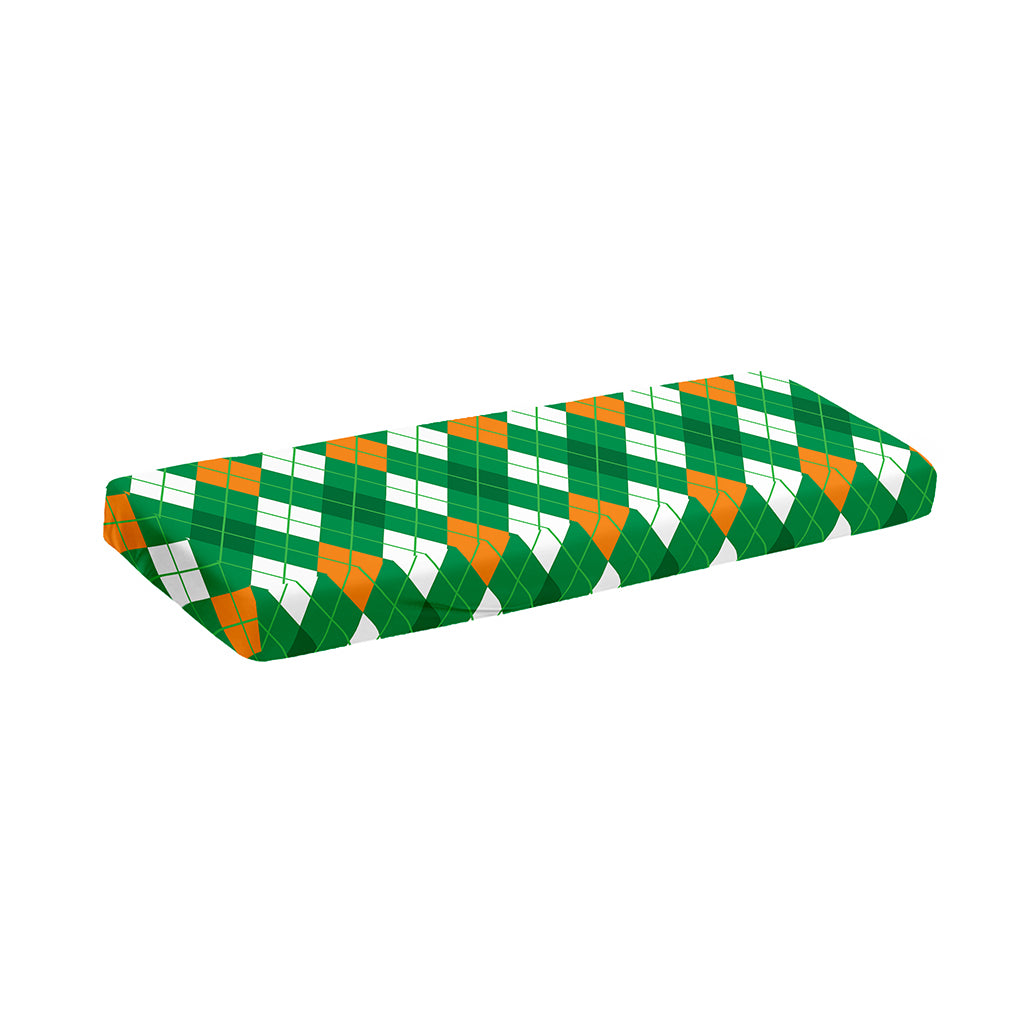 Saint Patrick's Day Argyle Pattern Print Piano Keyboard Cover