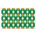 Saint Patrick's Day Argyle Pattern Print Polyester Doormat