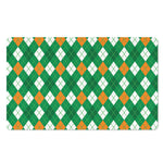 Saint Patrick's Day Argyle Pattern Print Polyester Doormat