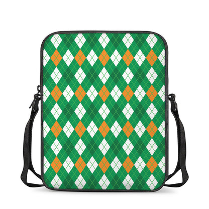 Saint Patrick's Day Argyle Pattern Print Rectangular Crossbody Bag