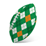 Saint Patrick's Day Argyle Pattern Print Rugby Ball