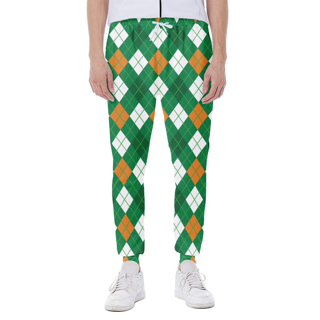Saint Patrick's Day Argyle Pattern Print Scuba Joggers