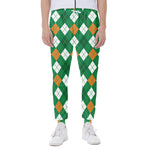 Saint Patrick's Day Argyle Pattern Print Scuba Joggers
