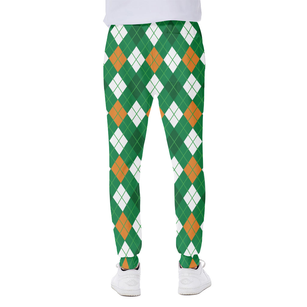 Saint Patrick's Day Argyle Pattern Print Scuba Joggers